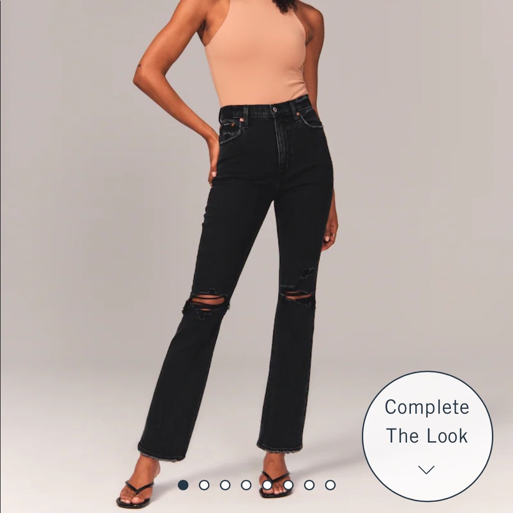 Abercrombie and Fitch Ultra high rise ankle straight jean, REGULAR length